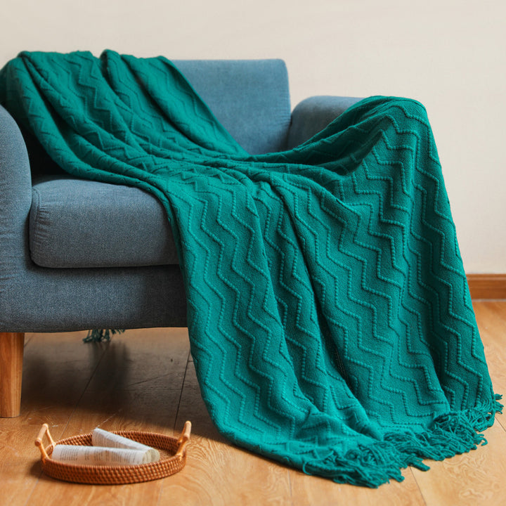 Cozy Textured Throw Blanket Bowlift