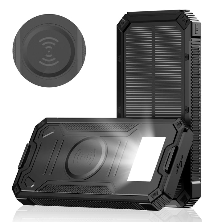 Solar-powered power bank with fast charging function and wireless charging option Bowlift