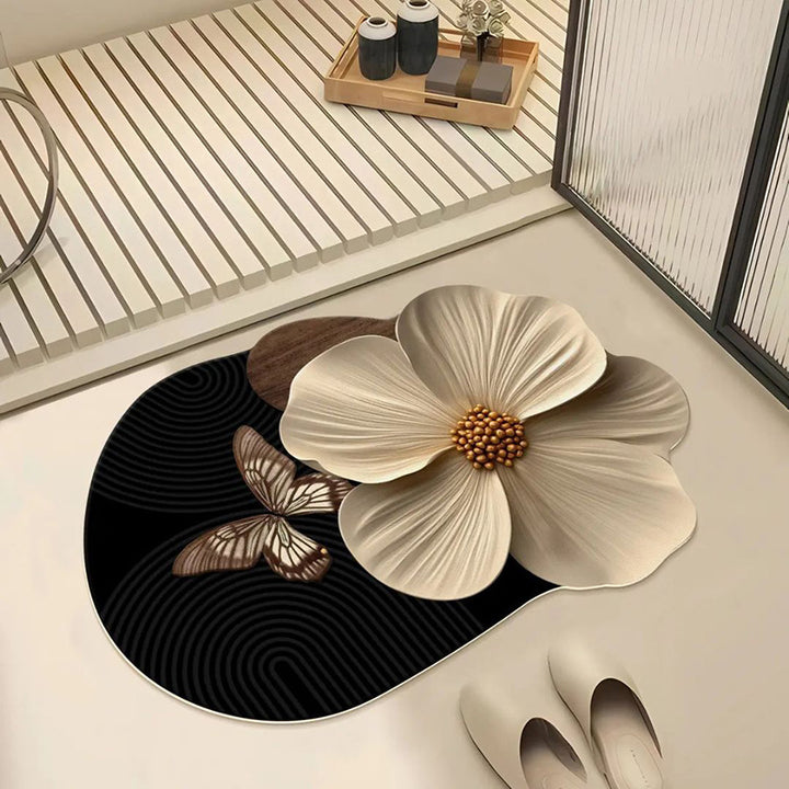 Artistic Floral Design Area Mat