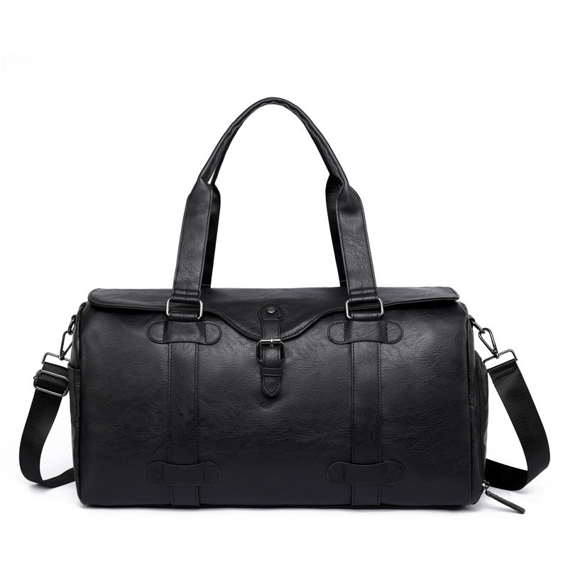Elegant Genuine Leather Duffel Bag With Versatile Carrying Options Bowlift