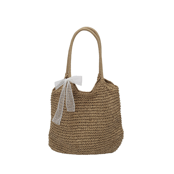 Stylish Handbag Made Of Braided Material Bowlift
