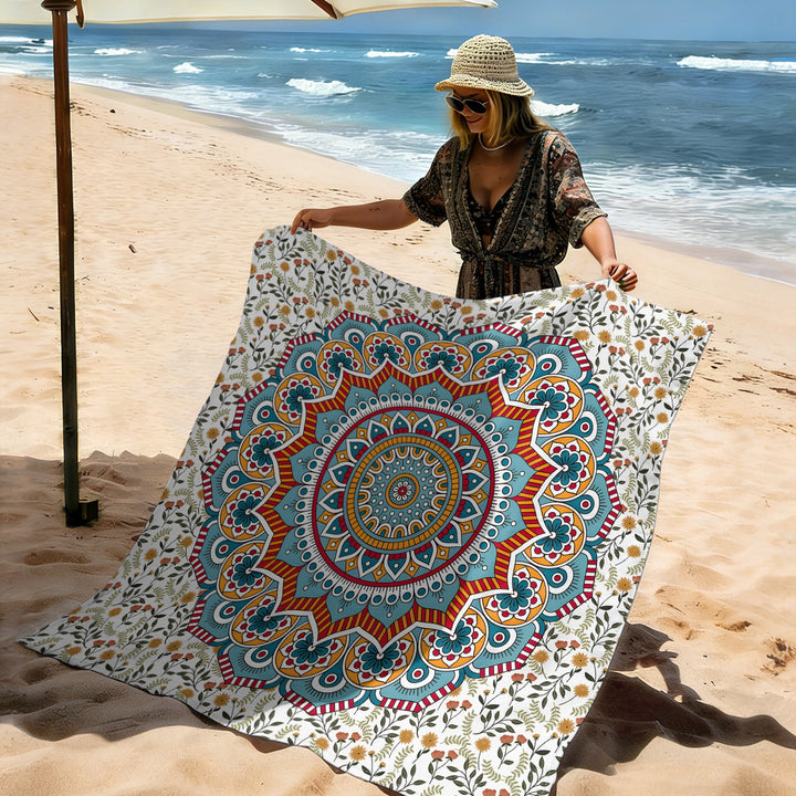Mandala Design Beach Mat Bowlift