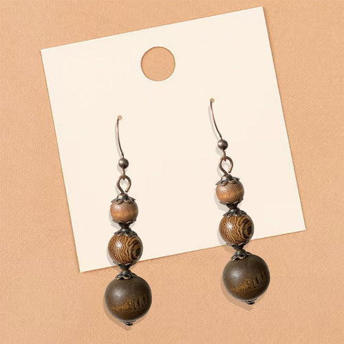 Handcrafted Wooden Drop Earrings Bowlift