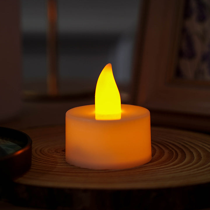 Flameless LED Tealight Votive Candle with Realistic Flicker and Wax Sleeve