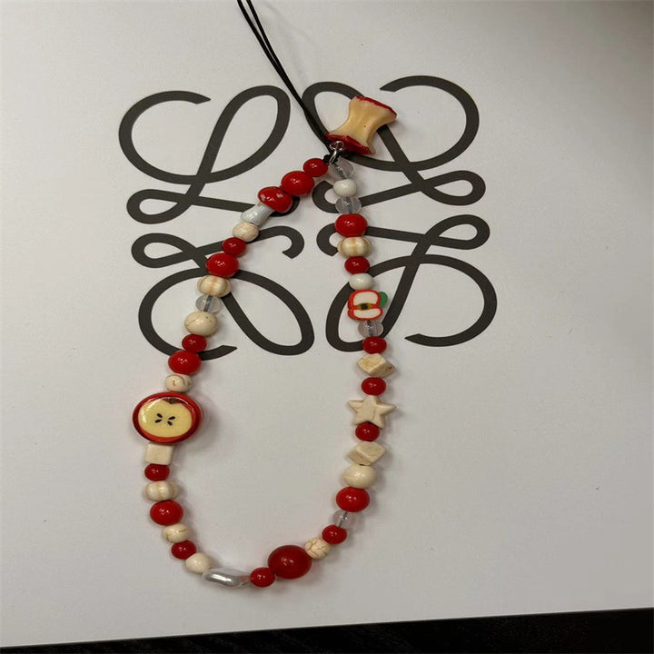 Beaded Charm Mobile Strap Bowlift