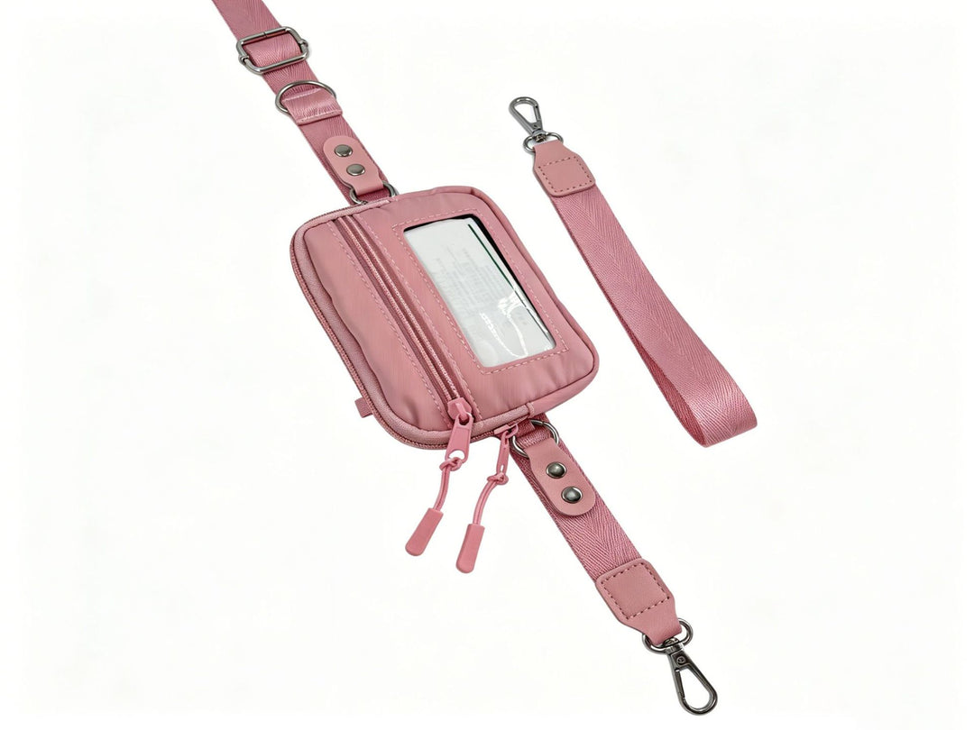 Compact shoulder bag with transparent card pocket Bowlift