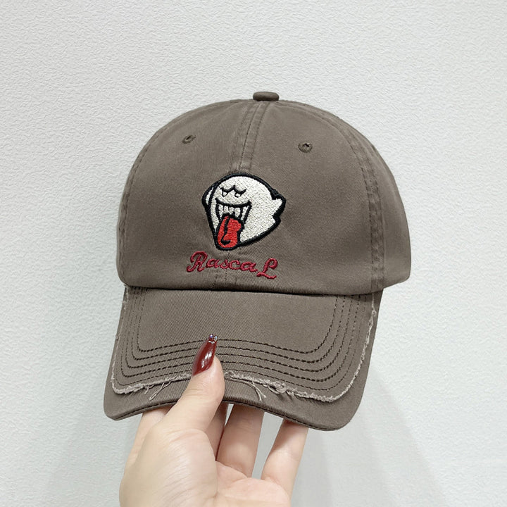 Unisex Embroidered Fun Character Cap Bowlift