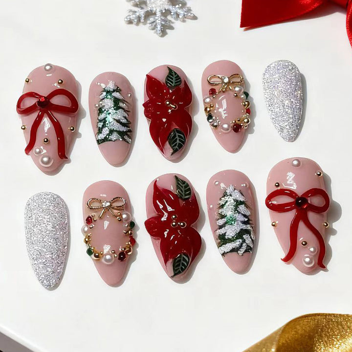 Festive Holiday Nail Art Set