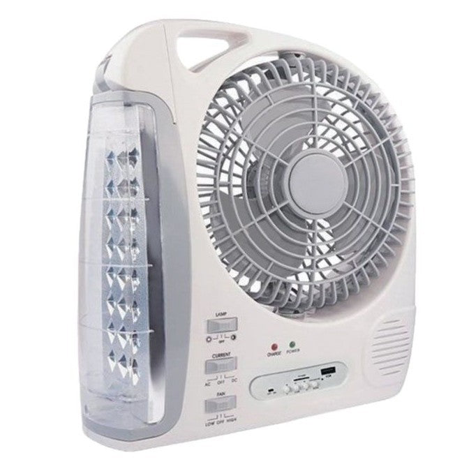Women's Portable Battery-Powered Fan with Integrated LED Light Bowlift