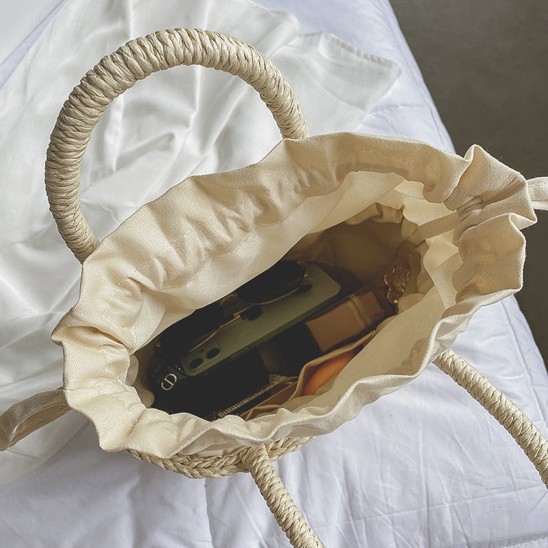 Basket bag with braided handles Bowlift