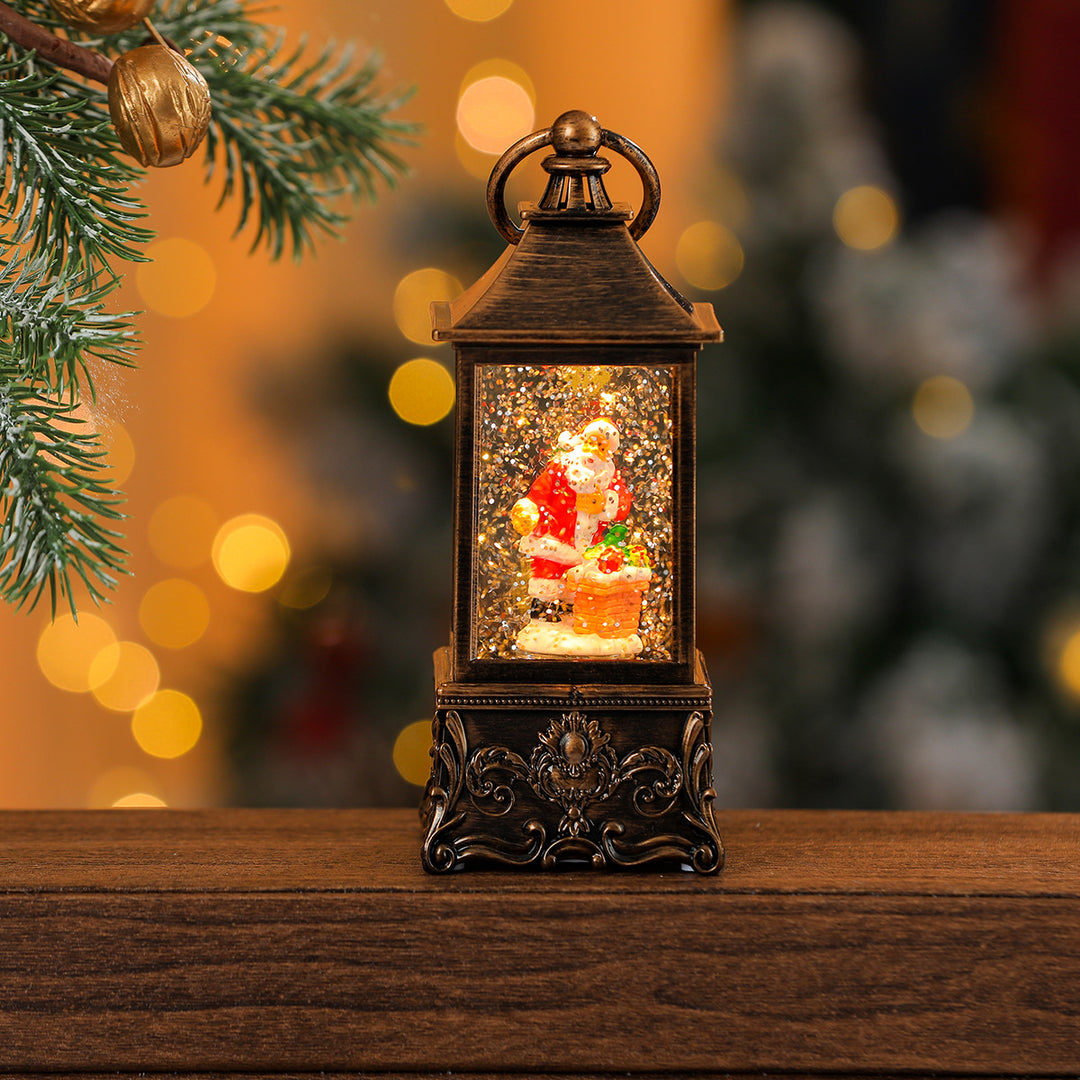 Illuminated Miniature Christmas Lantern Bowlift