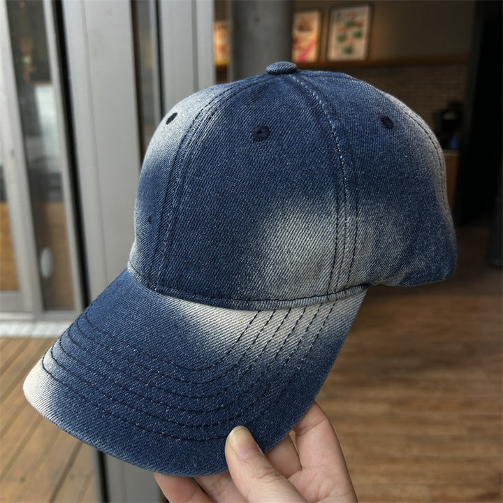 Women's Distressed Denim Baseball Cap Bowlift 1784083710