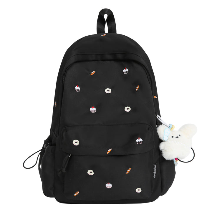 Playful backpack with unique back pattern appliqués Bowlift