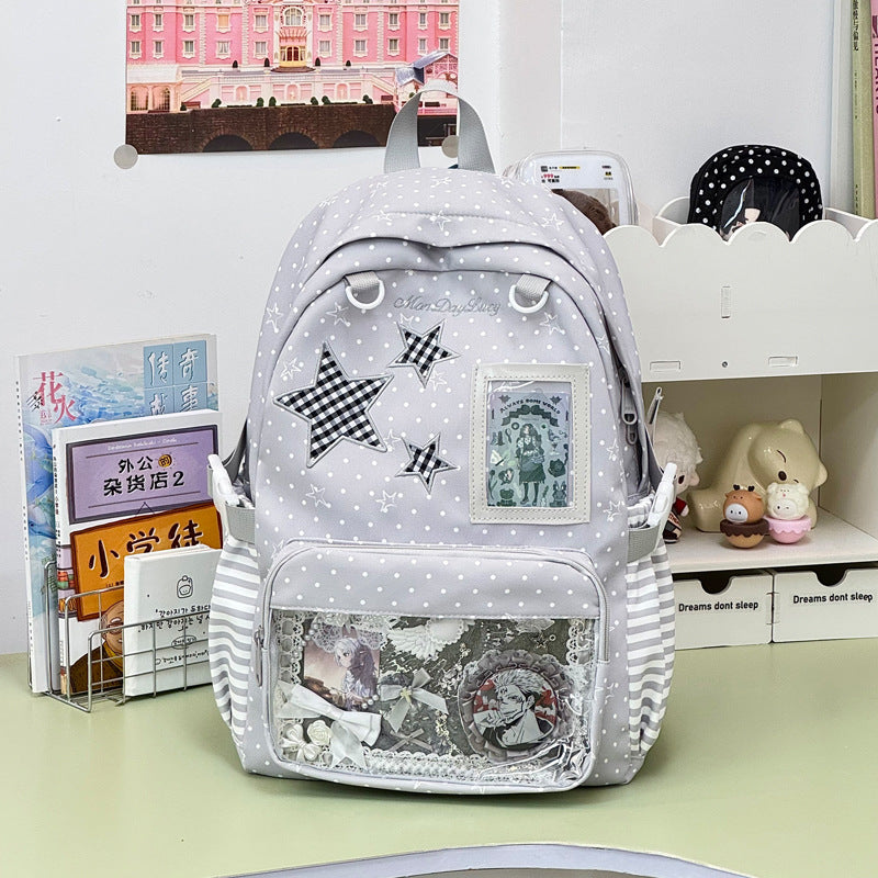 Star-Embellished Decorative Backpack Bowlift