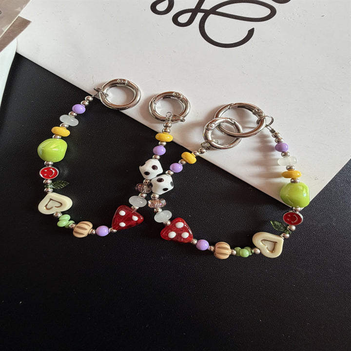 Colorful Beaded Charm Keychain Bowlift 1790135409