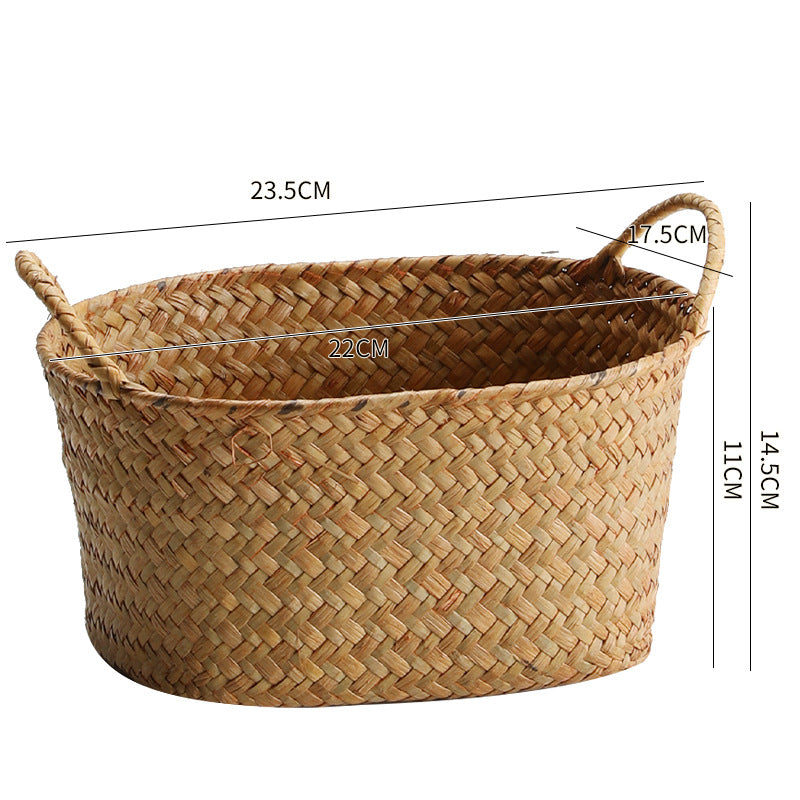 Handwoven Seagrass Storage Basket Bowlift