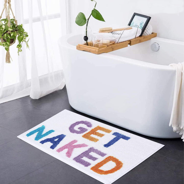 Playful Text Bath Mat Bowlift