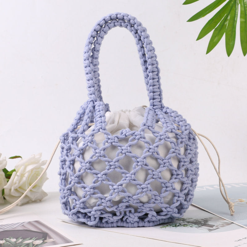 Hand-knotted tote bag with inner drawstring closure Bowlift