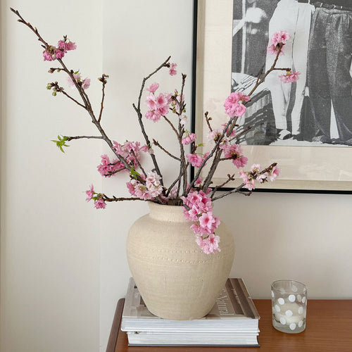 Artisan Textured Clay Vase