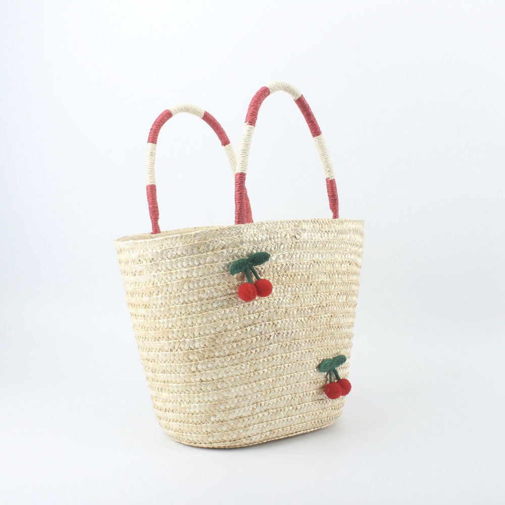 Basket bag with handcrafted fruit motifs Bowlift