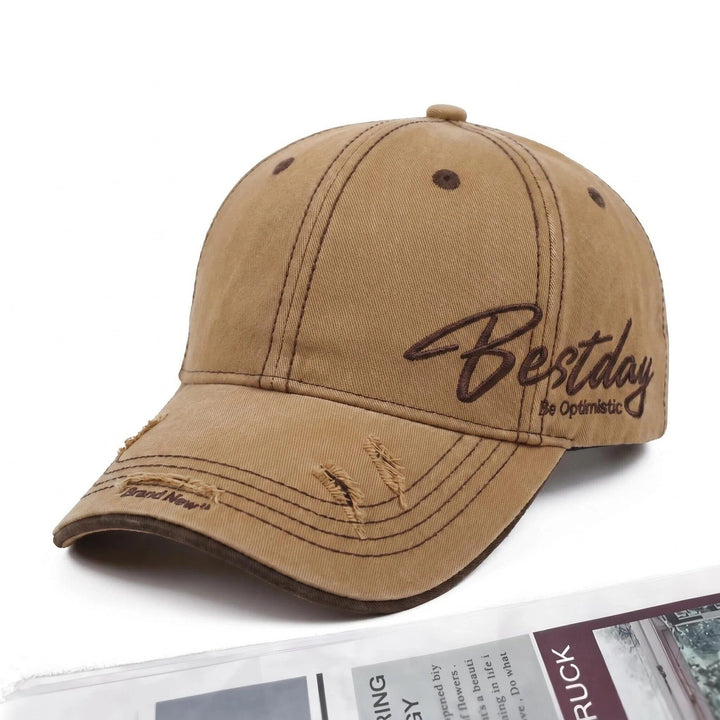 Men's Distressed Casual Cotton Baseball Cap Bowlift