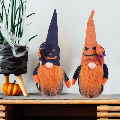 Halloween decoration figure with witch hat