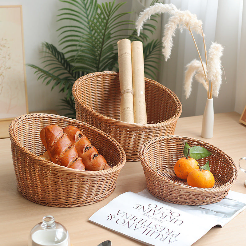 Natural Woven Bread Basket Bowlift