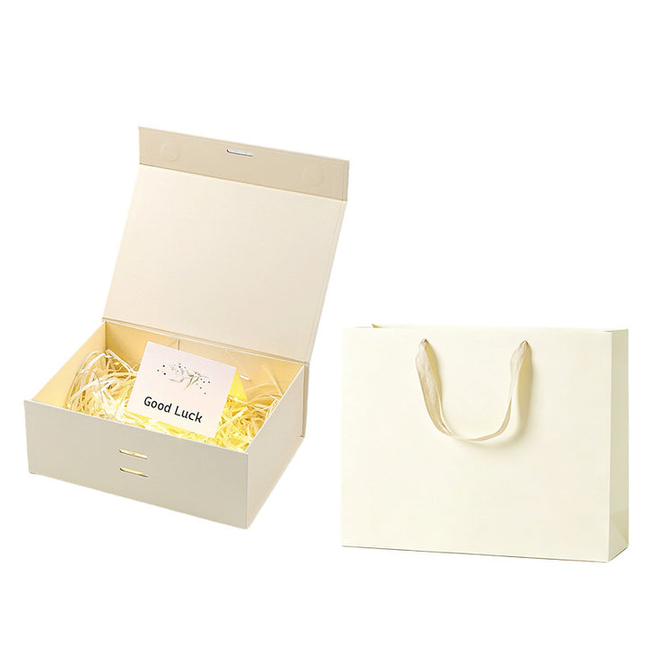 Premium magnetic gift presentation box with LED fairy lights and greeting card Bowlift