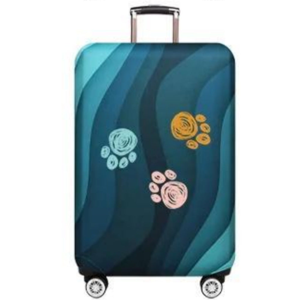 Women's hard-shell suitcase with playful paw print pattern Bowlift