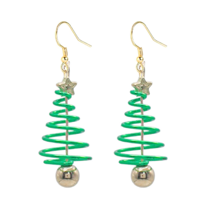 Whimsical Christmas Tree Dangle Earrings Bowlift