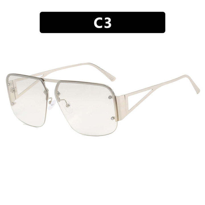 Women’s Futuristic Sunglasses with Square Frame and Mirrored Lenses Bowlift