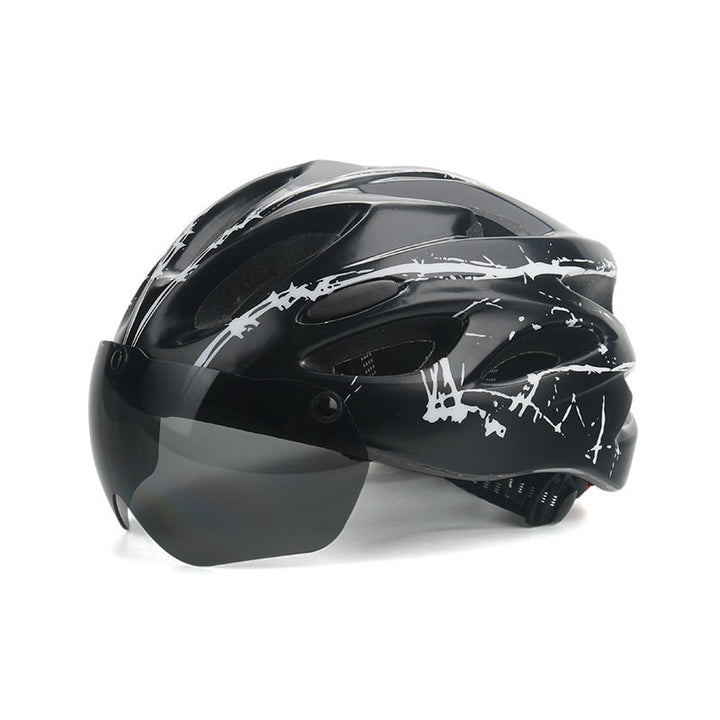 Cycling Helmet with Built-in Visor Bowlift