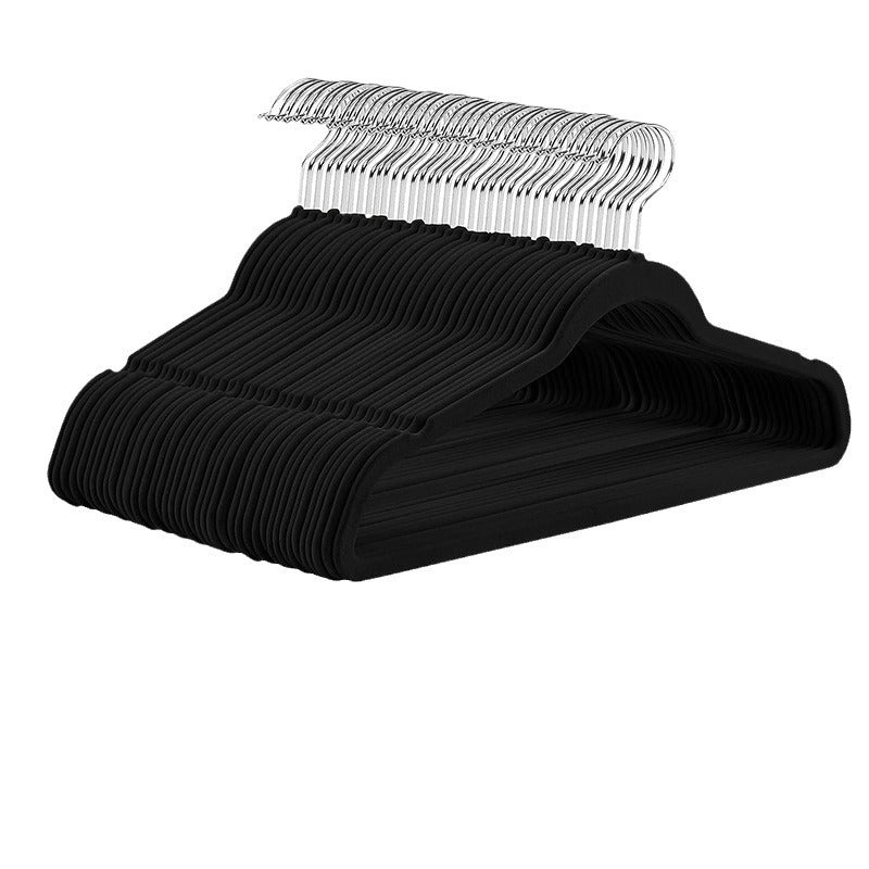 Slim velvet non-slip contoured hanger set with swivel chrome hooks Bowlift