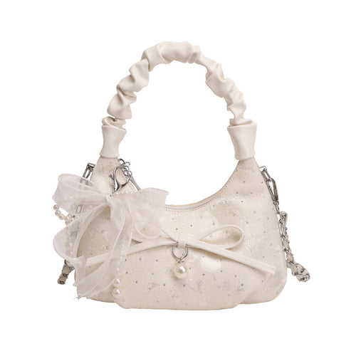 Elegant Bow-Embellished Shoulder Bag