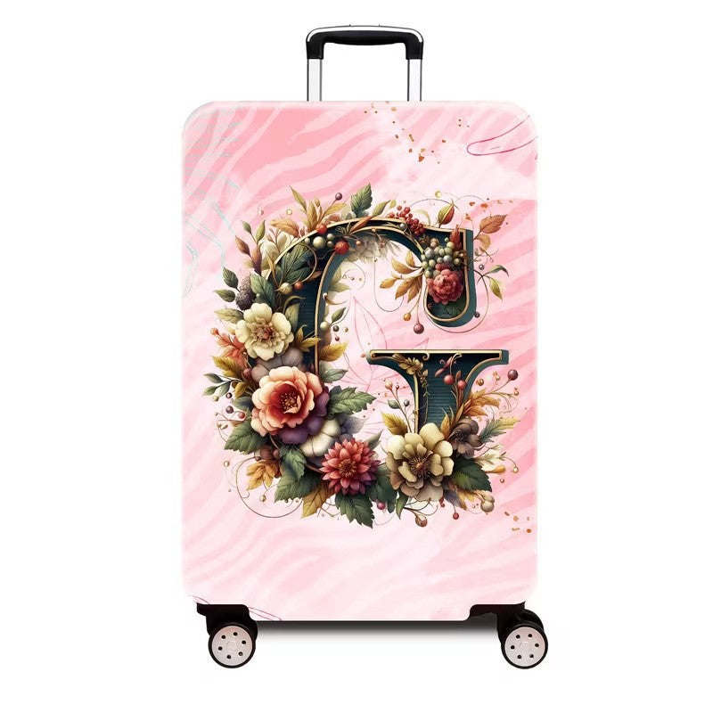 Ladies hard shell suitcase with luxurious floral design Bowlift