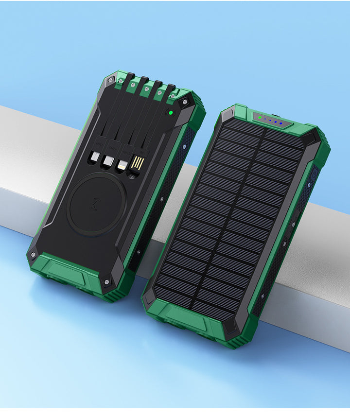 Power bank with solar-powered quick charger Bowlift