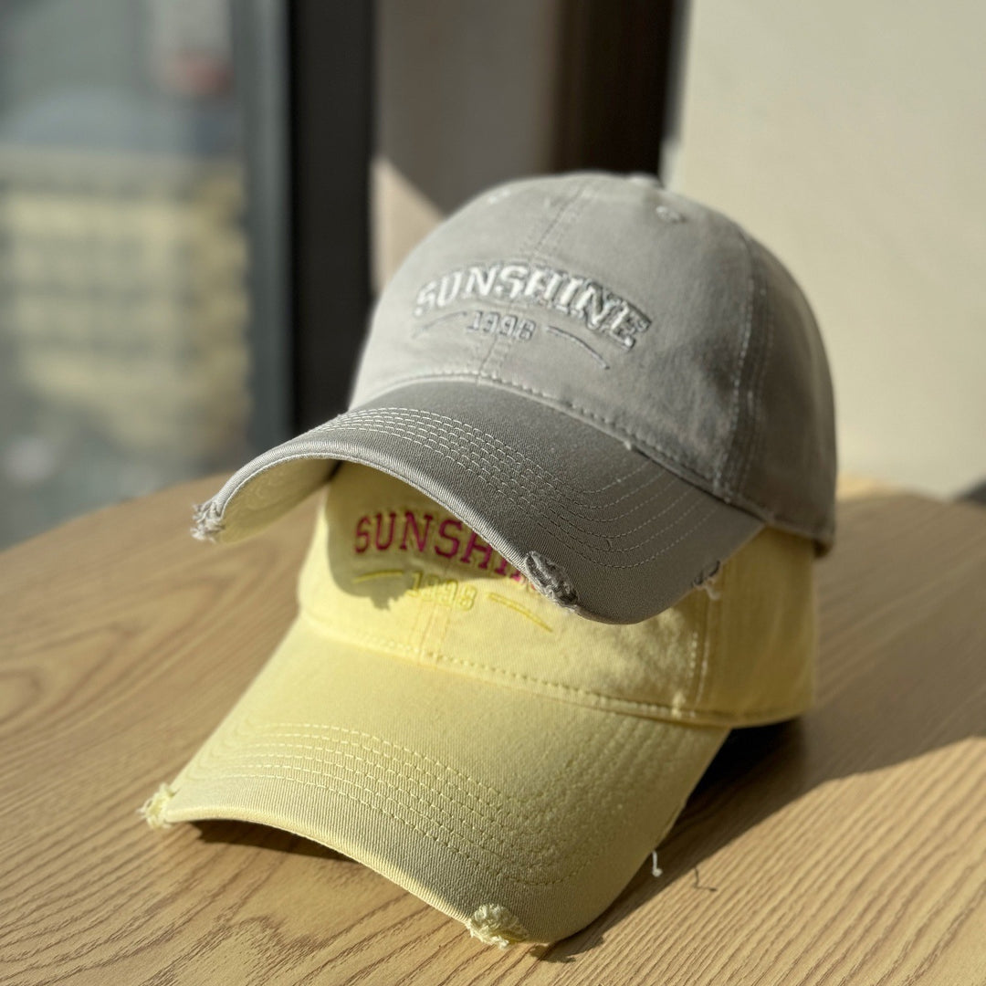 Women's Casual Distressed Baseball Cap Bowlift
