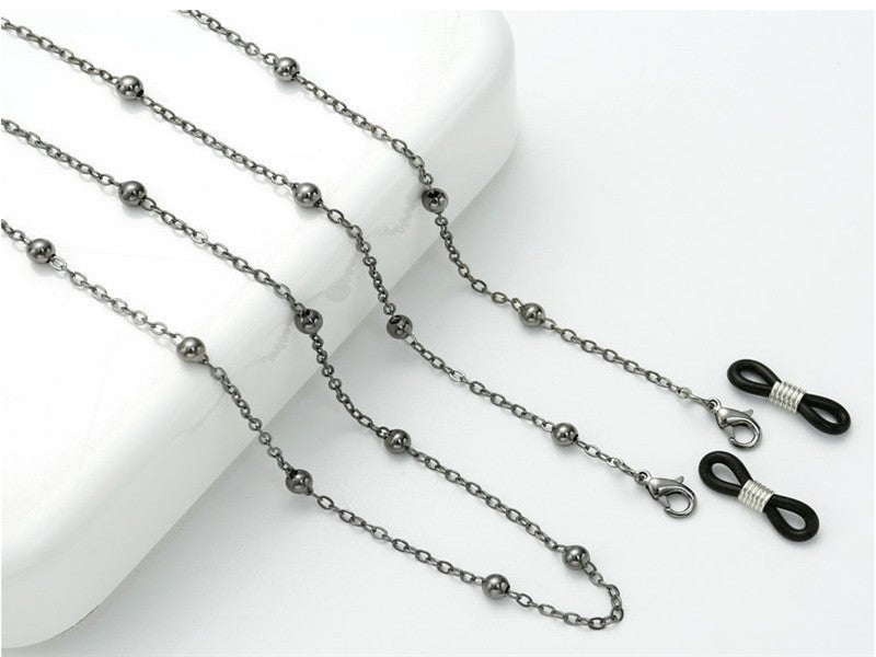 Silver Beaded Eyewear Chain Bowlift