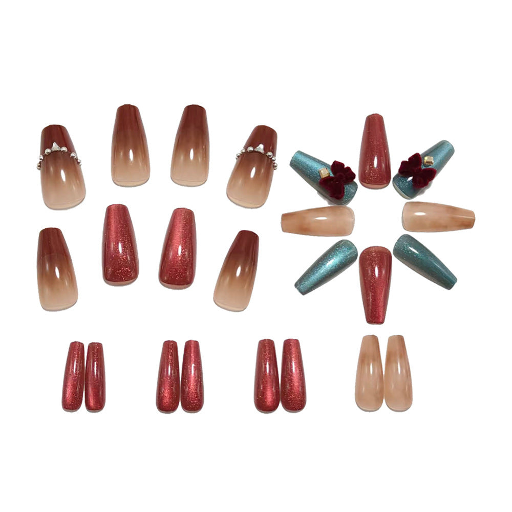 Artificial nails in elegant glamour design Bowlift