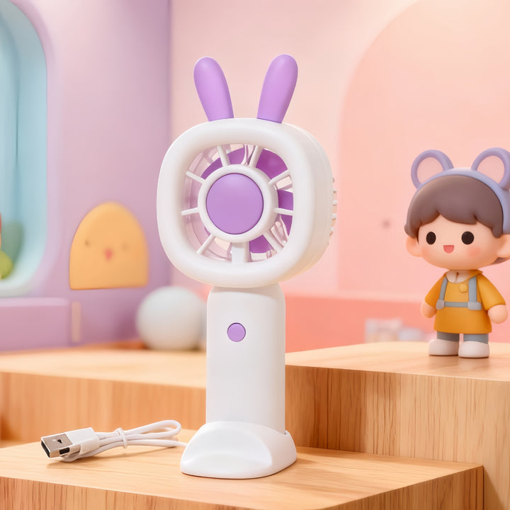 Women's Portable Fan with Cute Antlers Design Bowlift