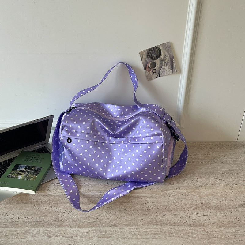 Stylish Polka Dot Travel Duffel