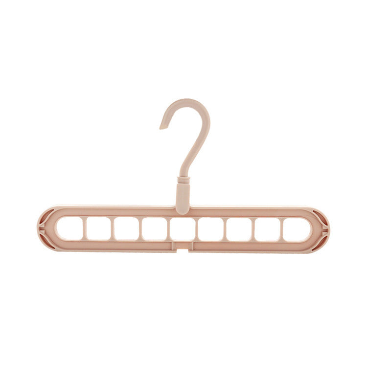 Foldable Multi-Slot Space-Saving Cascading Closet Hanger With Swivel Hook