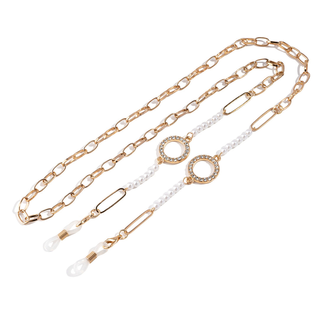 Glamorous Pearl-Embellished Eyewear Chain Bowlift