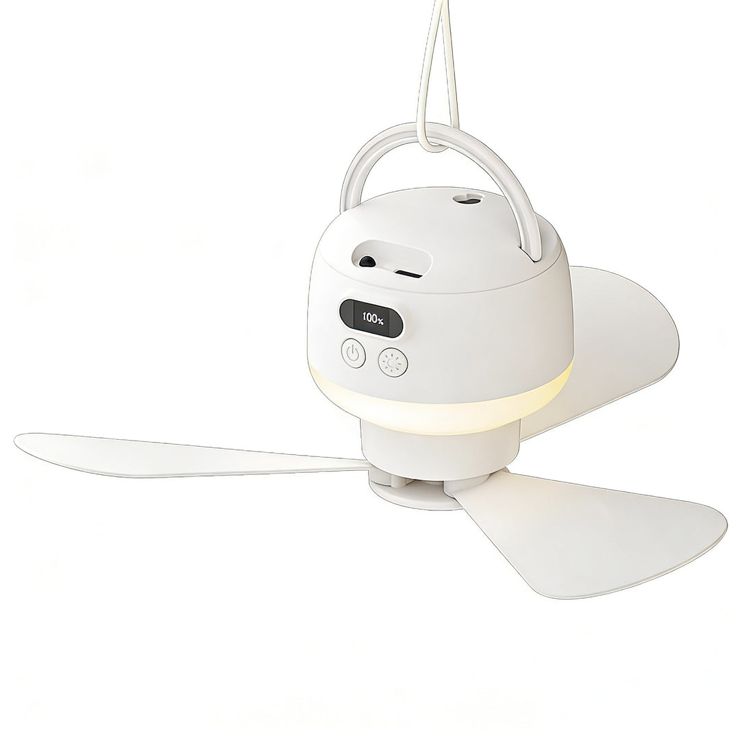 Women's portable ceiling fan with LED lighting Bowlift