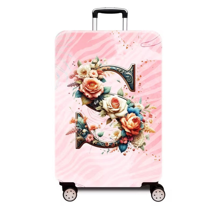 Ladies hard shell suitcase with luxurious floral design Bowlift