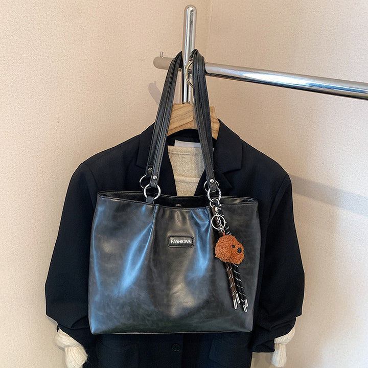 Chic Faux Leather Tote Bag Bowlift
