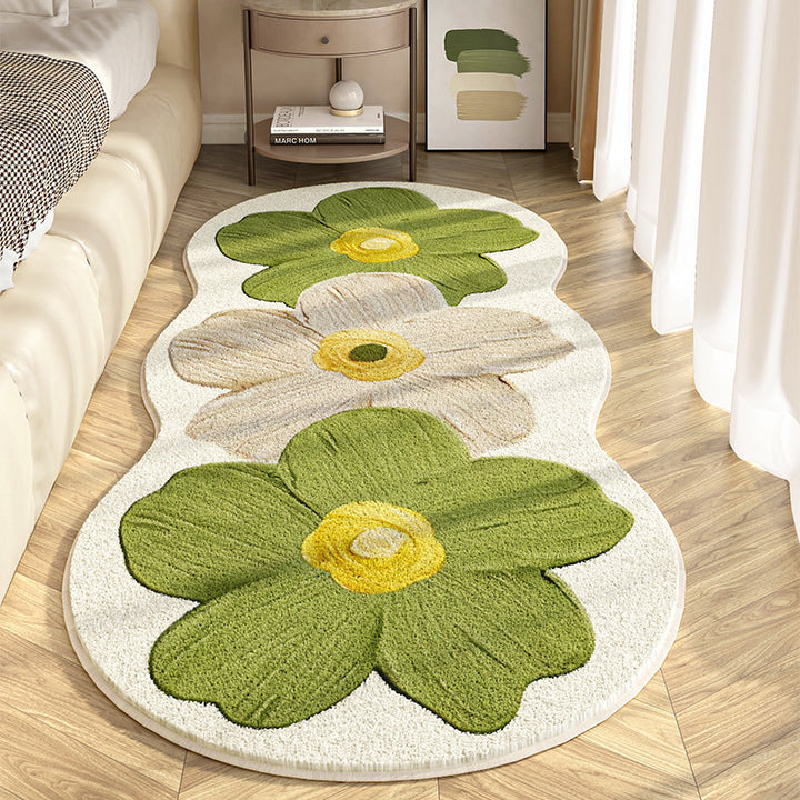 Flower Patterned Area Rug Bowlift