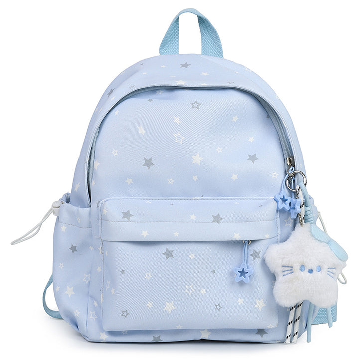 Starry Patterned Plush Backpack Bowlift