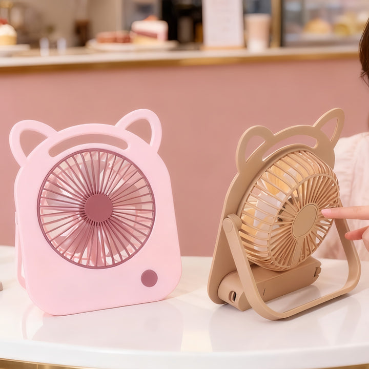 Portable Hand Fan in Cute Cat Ear Design Bowlift