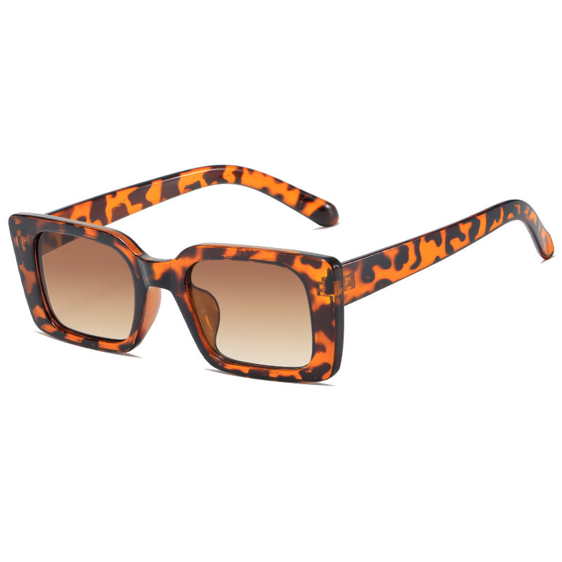 Women's fashionable square sunglasses with wide, glossy frame Bowlift
